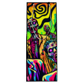 Psychedelisches Zombies-Halloween-Party Geschenktüte Für Weinflaschen (Rückseite)