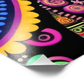 Psychedelkatze Fotodruck (Ecke)