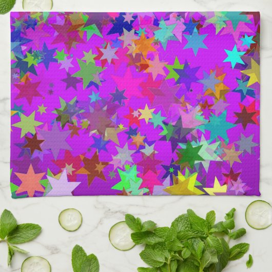 Psychedelsternküchenhandtuch Geschirrtuch (Gefaltet)