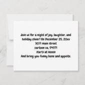 Psychedeltöne Santa reiten Snowmobile Party Einladung (Rückseite)