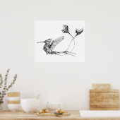 Psychedlic-Bird Tattoo 2 Poster (Küche)