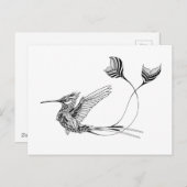 Psychedlic Bird Tattoo Postkarte (Vorne/Hinten)