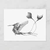 Psychedlic Bird Tattoo Postkarte (Vorderseite)
