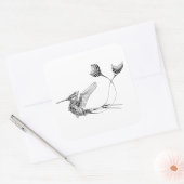 Psychedlic Bird Tattoo Quadratischer Aufkleber (Umschlag)