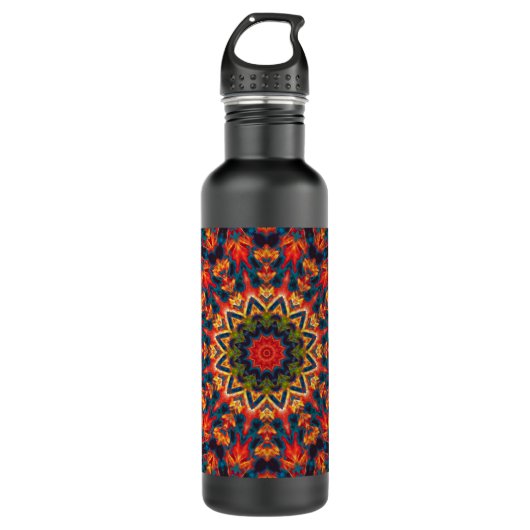 Psychedlic Blume Trinkflasche (Vorderseite)