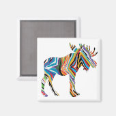 Psychedlic-Moose Magnet (Vorderseite/Rückseite)