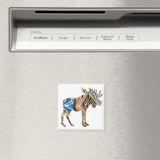 Psychedlic-Moose Magnet (In Situ (Geschirrspüler))