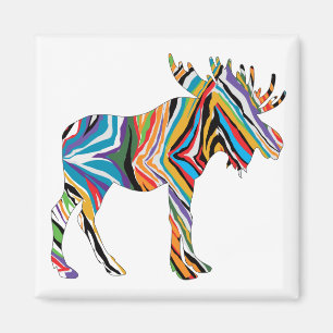 Psychedlic-Moose Magnet