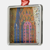 Psychedlic NYC: Chrysler Gebäude Top Closeup #1 Ornament Aus Metall (Links)