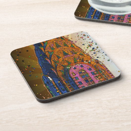 Psychedlic NYC: Getränkeuntersetzer (Linke Seite)