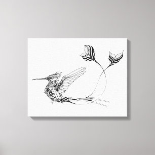 Psychedlic Vogel-Tätowierung 6 Leinwanddruck