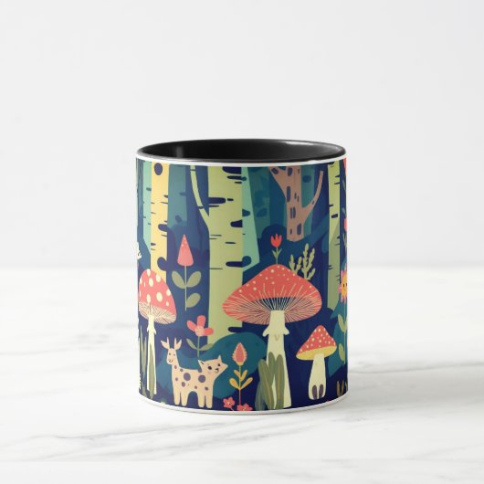 Psycheldelic forest design tasse (Zentrum)