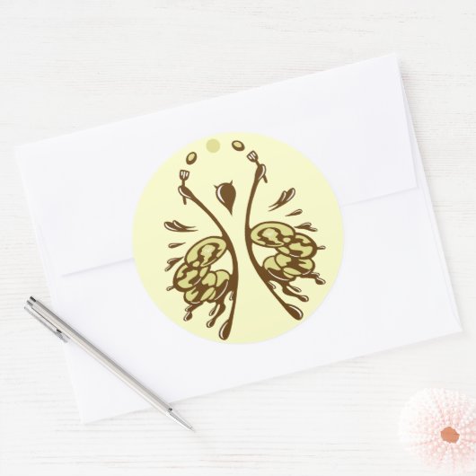 Psychen-Aufkleber Runder Aufkleber (Umschlag)