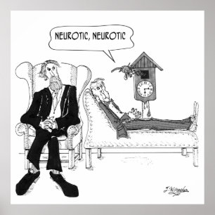 Psychiater Cartoon 2199 Poster