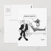 Psychiater Cartoon 2199 Postkarte (Vorne/Hinten)