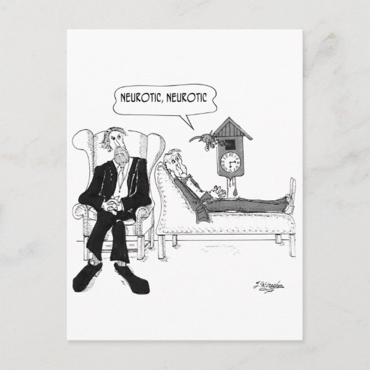Psychiater Cartoon 2199 Postkarte (Vorderseite)