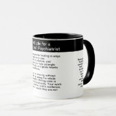 Psychiater Danksagungsnachricht Tasse (VorderseiteRechts)