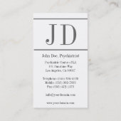 Psychiater Horiz Streifen W/W Visitenkarte (Rückseite)