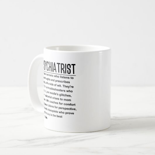 Psychiater Kaffeetasse (Vorderseite Links)