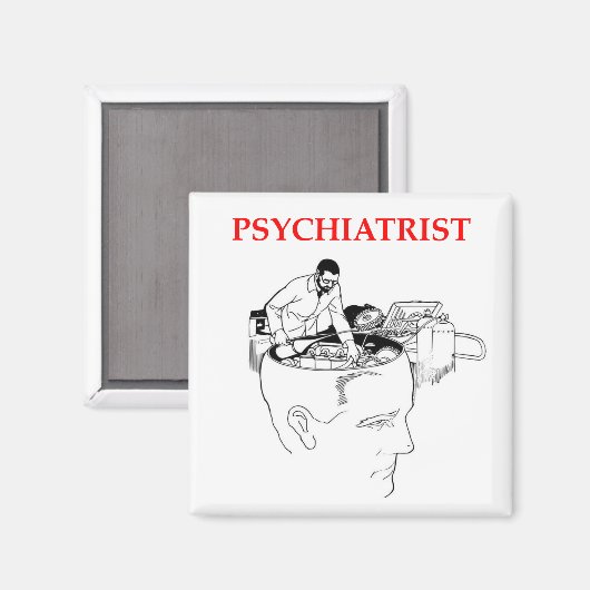 Psychiater Magnet (Vorderseite/Rückseite)