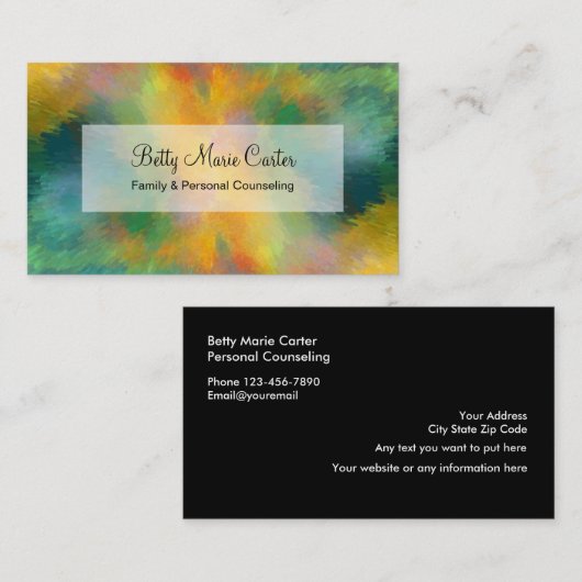 Psychiater Modernes Design Visitenkarte (Vorne/Hinten)