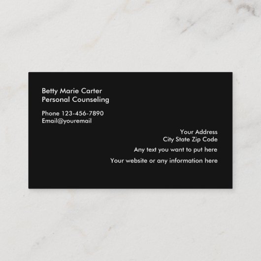 Psychiater Modernes Design Visitenkarte (Rückseite)