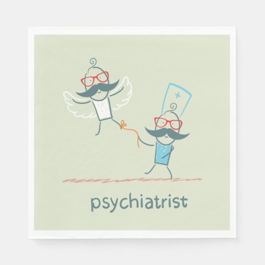 Psychiater Napkins Serviette (Vorderseite)