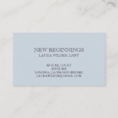 Psychiater Therapeut Butterfly Blue Visitenkarte (Rückseite)