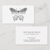 Psychiater Therapeut Butterfly Visitenkarte (Vorne/Hinten)