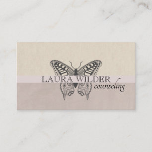 Psychiater Therapeut illustrierte Butterfly Visitenkarte