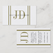 Psychiater Vert Goldstreifen W/W Visitenkarte (Vorne/Hinten)