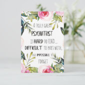 Psychiater Vielen Dank, dass Sie Geschenke Idee Dankeskarte (Stehend Vorderseite)