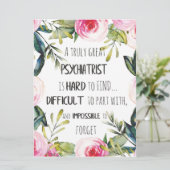 Psychiater Vielen Dank, dass Sie Geschenke Idee Karte (Stehend Vorderseite)