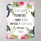 Psychiater Vielen Dank, dass Sie Geschenke Idee Poster (Vorne)