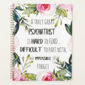 Psychiater Vielen Dank für Ihr Dankeschön Geschenk Planer (Vorderseite)