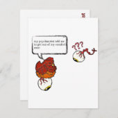 Psychiater Zombie Funny Dankeskarte (Vorne/Hinten)