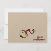 Psychiater Zombie Funny Dankeskarte (Rückseite)