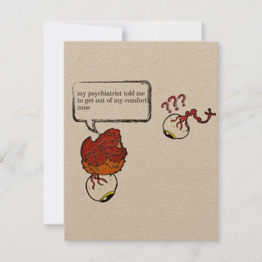 Psychiater Zombie Funny Dankeskarte (Vorderseite)