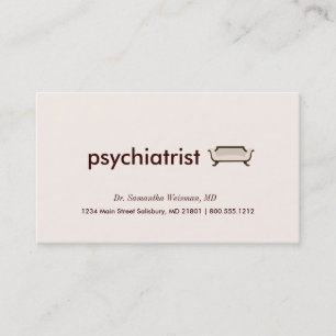 Psychiaters-Visitenkarten Visitenkarte