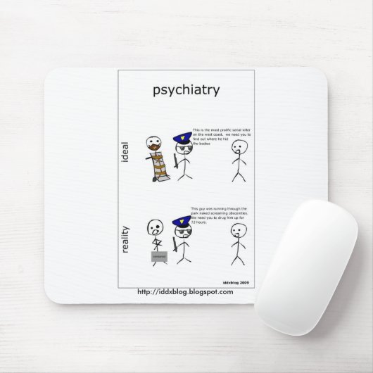 Psychiatrie-Comic Mousepad (Mit Mouse)