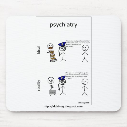 Psychiatrie-Comic Mousepad (Vorne)