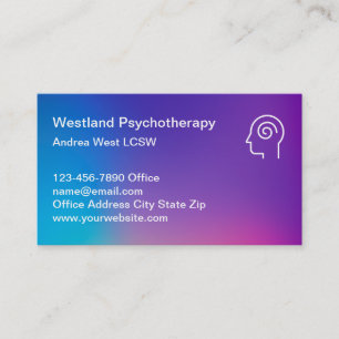 Psychiatrie für psychische Gesundheit Einzigartige Visitenkarte