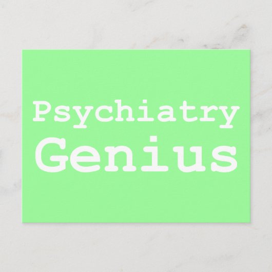 Psychiatrie Genius Geschenke Postkarte (Vorderseite)