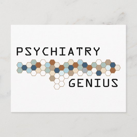Psychiatrie Genius Postkarte (Vorderseite)