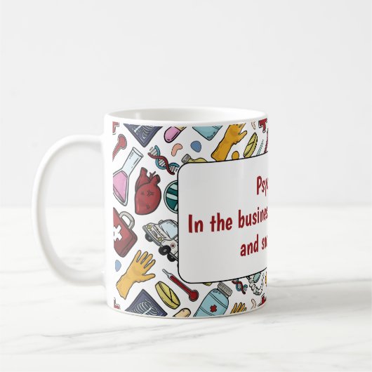 Psychiatrie Schrumpfen medizinisches Puppengeschen Kaffeetasse (Links)