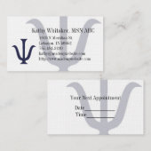 Psychiatrie-Verabredungs-Karte Terminkarte (Vorne/Hinten)