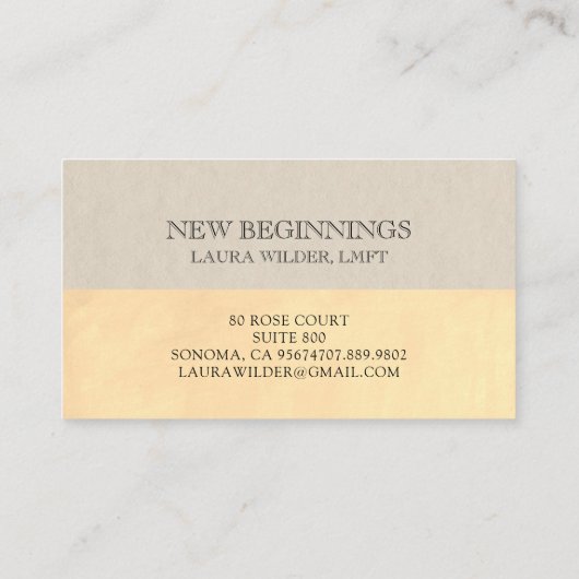 Psychiatrische Beratertherapie Butterfly Visitenkarte (Rückseite)