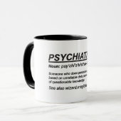 Psychiatrische Definition Tasse (Vorderseite Links)