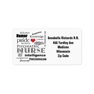 Psychiatrische Krankenpflege+Personalisierung Name Adressaufkleber