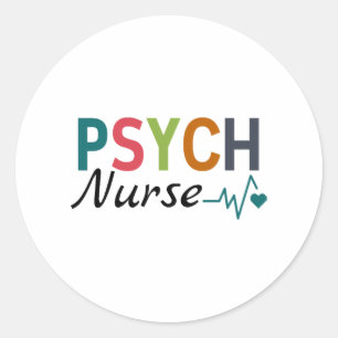 Psychiatrische Krankenpflege Runder Aufkleber